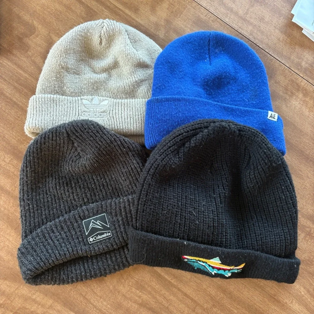 Mixed Brand Beanies Unisex OSFM Adidas Columbia AE Patagonia Style Hat Lot Multi